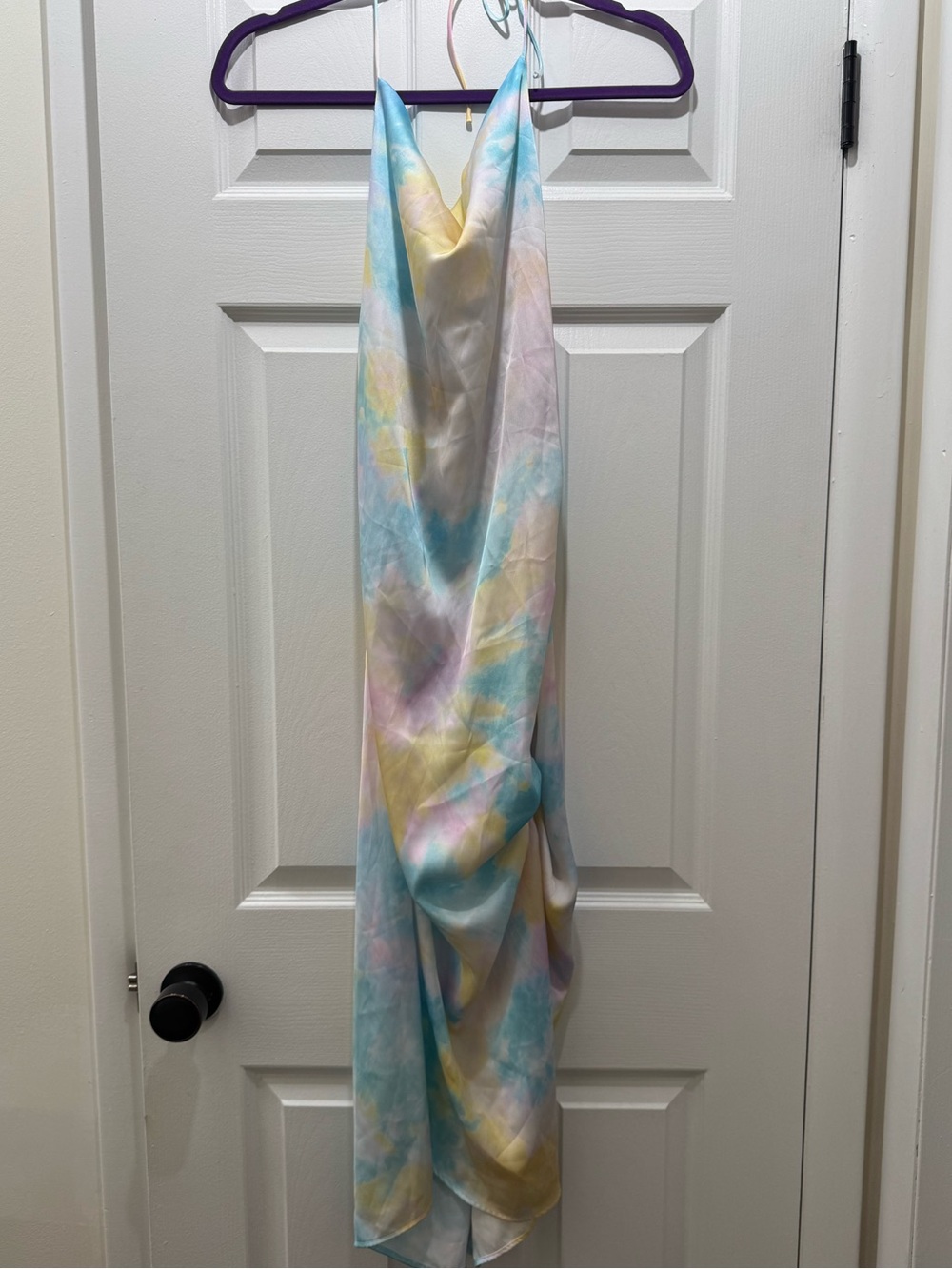 Zara Pastel Tie-Dye Dress in Blue, Yellow, Pink